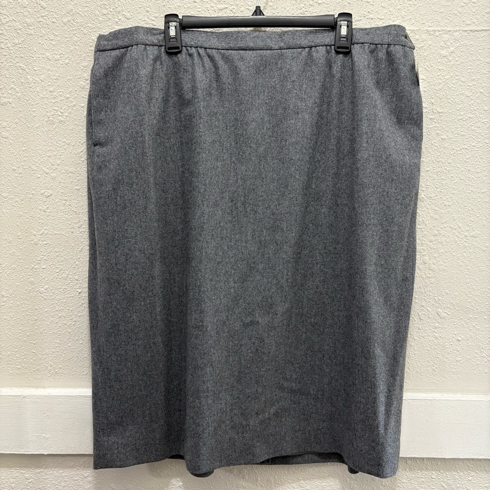 Pendleton Vintage Women's Virgin Wool Grey Pencil Skirt Size 22W NWT